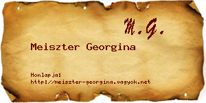 Meiszter Georgina névjegykártya